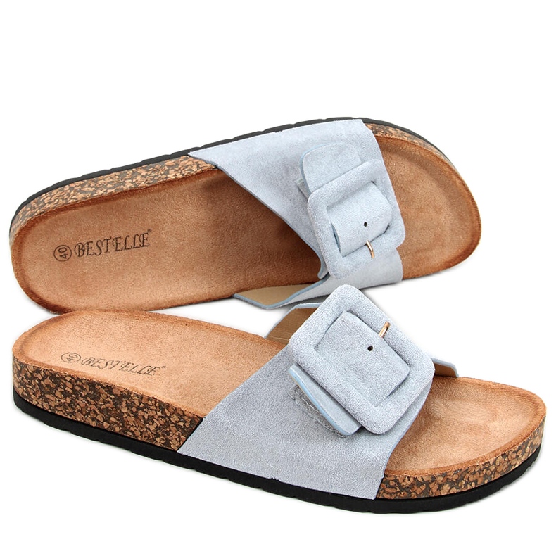 Priya Blå korksula tofflor