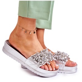 PG1 Kvinnors Tofflor På Plattformen Med Silver Almina Ornament silver-