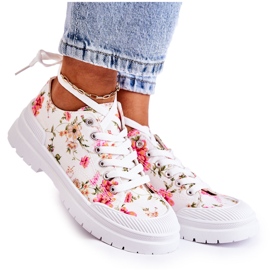 PS1 Låga sneakers bundna med vita Amissa-blommor