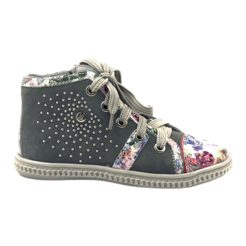 Stövlar, barnskor med strass Bartek 87254 rosa grå