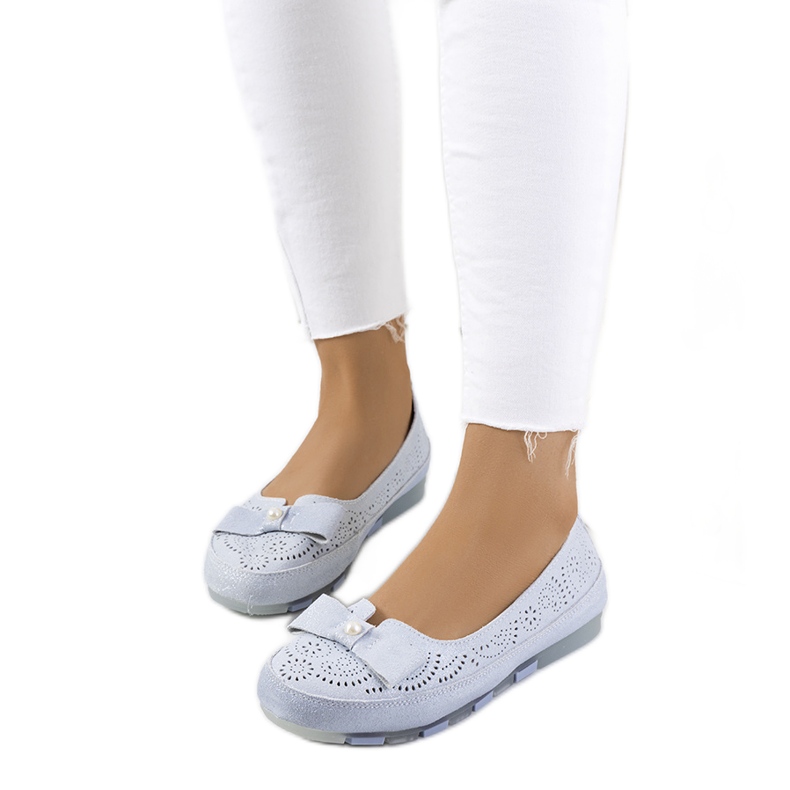 Catania blå loafers i läder