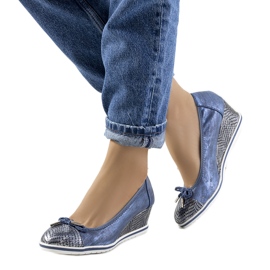 Blå wedge sneakers Blance