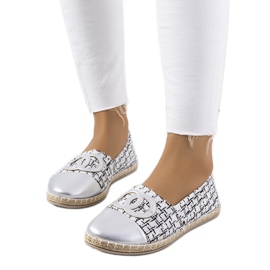 Vita Moorsele espadrillor silver-