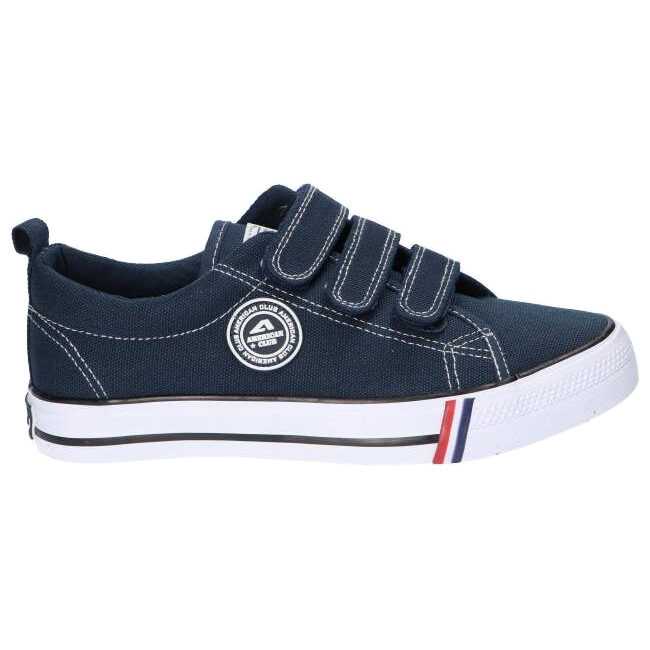 American Club LH59 / 22 marinblå kardborresneakers