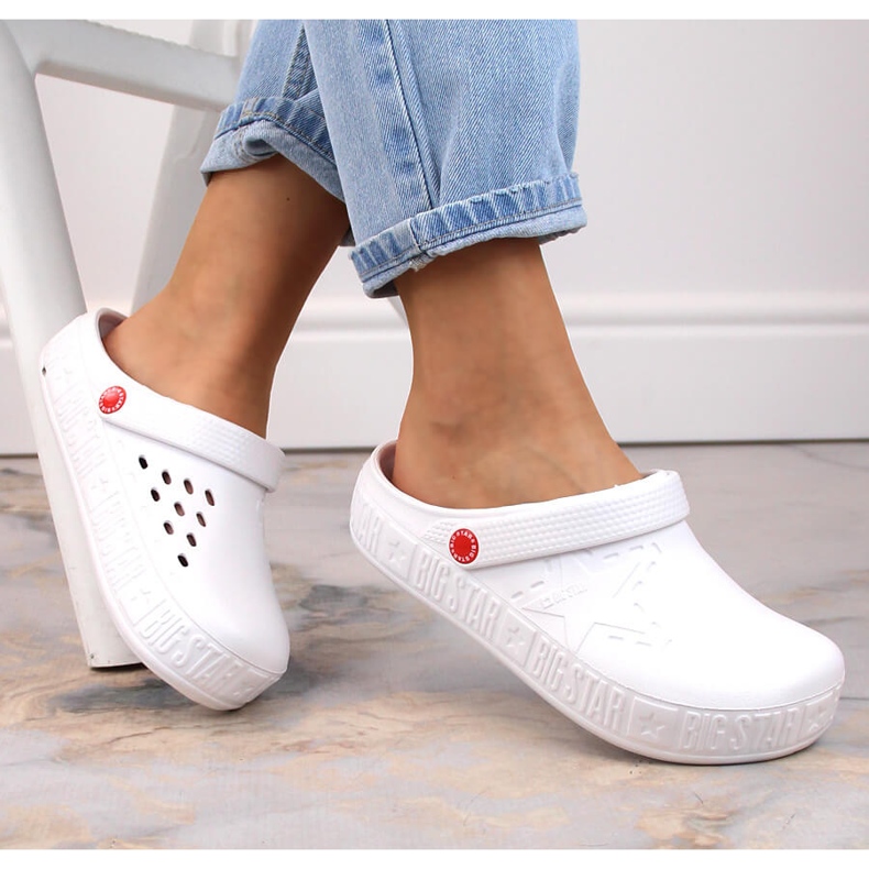 Big Star II275003 vita kroks vita skumtofflor