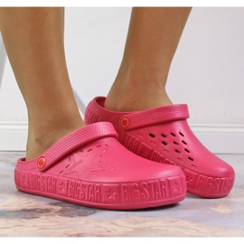 Rosa tofflor för kvinnor kroks rosa Big Star II275007