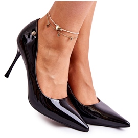 Vinceza Klassisk Lackad Svart Lerisa högklackat