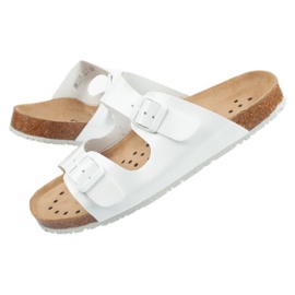 Abeba Sandals White 8087 flipflops vit