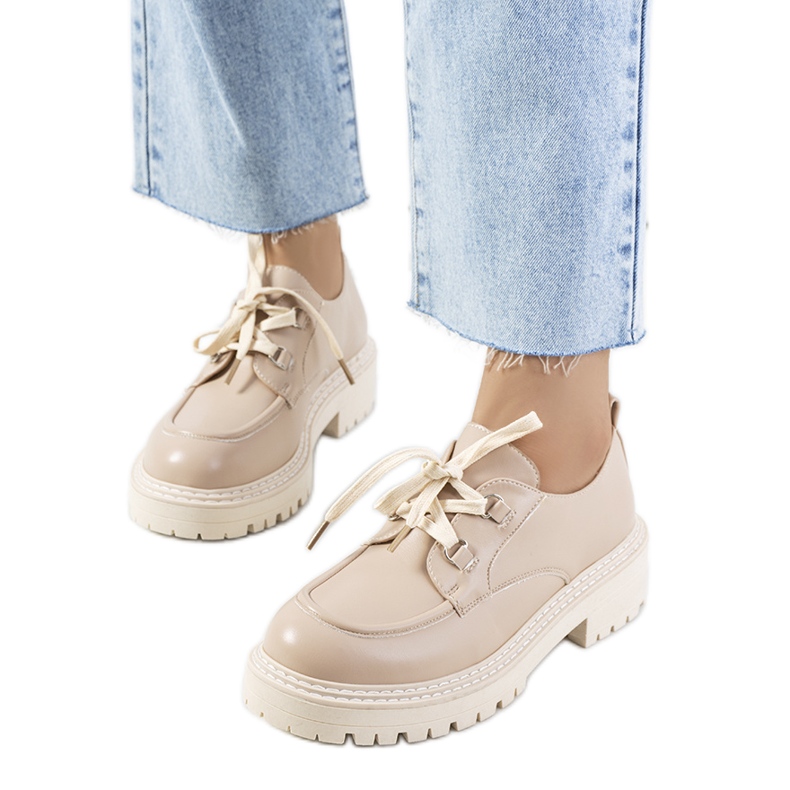 Labor beige skor för kvinnor