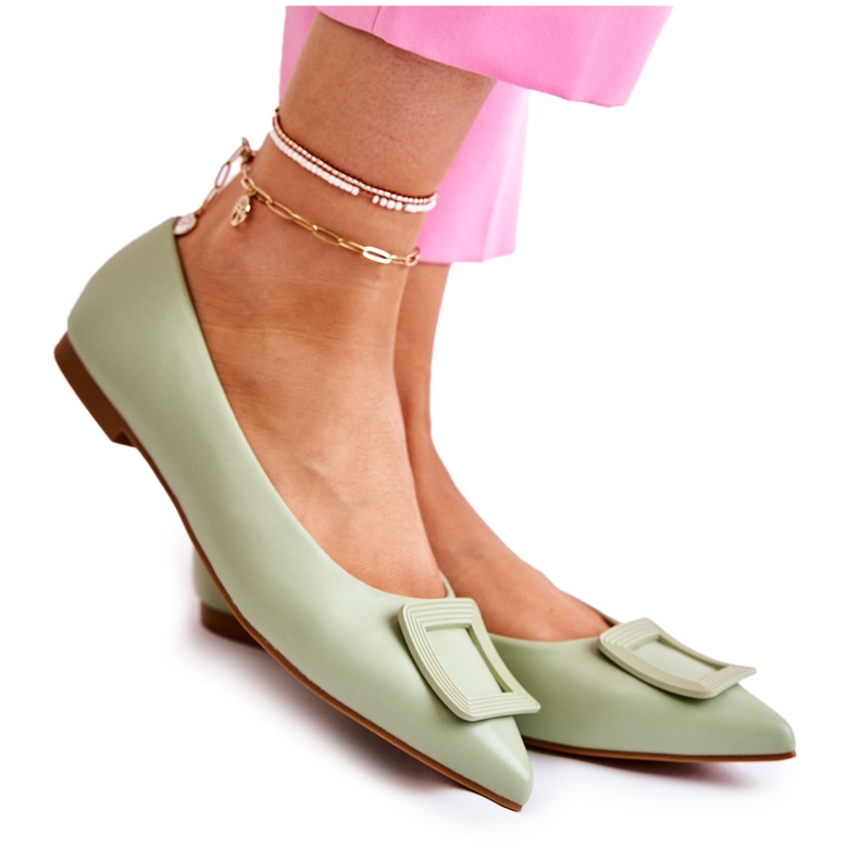 WS1 Ballerina med prydnad i grön spets Simone