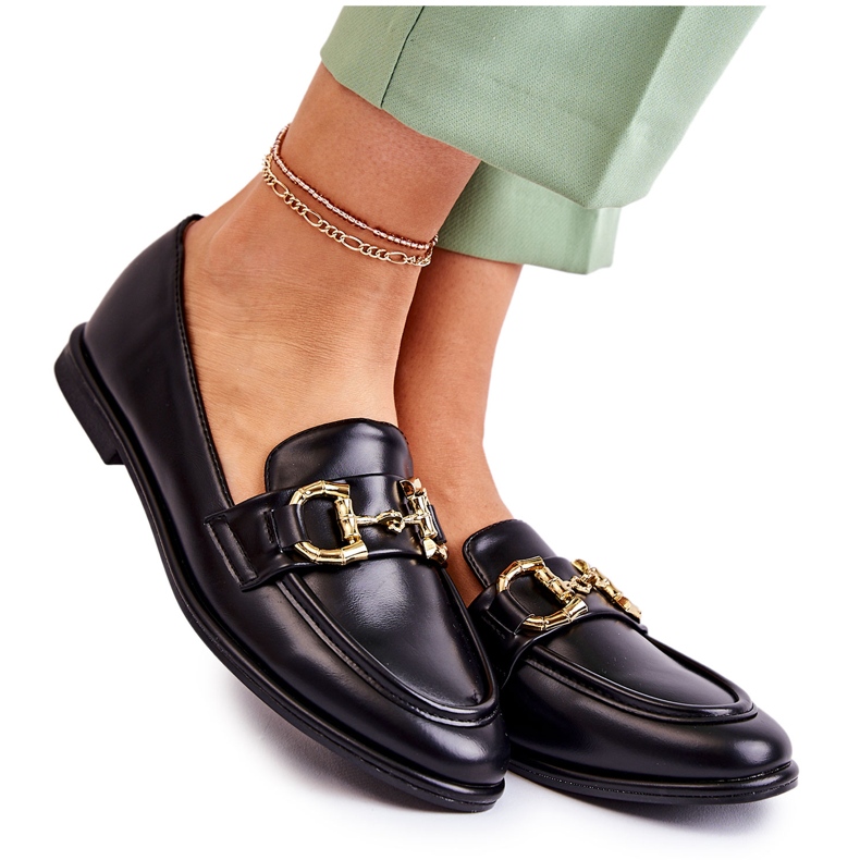 WS1 Coriso svarta mockasiner för kvinnor