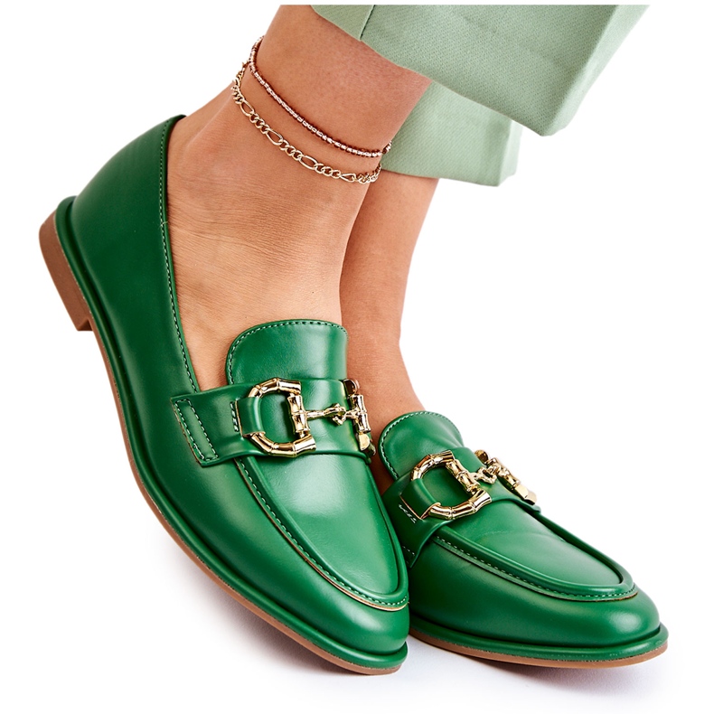 WS1 Gröna Coriso loafers för kvinnor