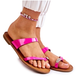WS1 Damlackerade flipflops Fuchsia Jimena rosa