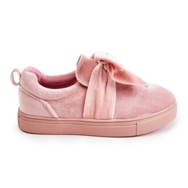 PA1 Barnsneakers Slip-On Med Rosett Rosa Timma
