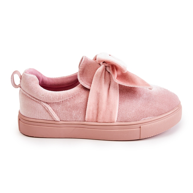 PA1 Barnsneakers Slip-On Med Rosett Rosa Timma