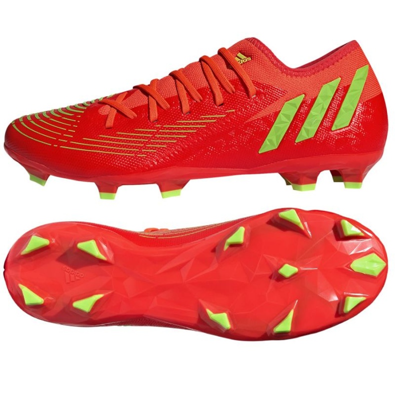 Skor adidas Predator Edge.3 L Fg M GW0994 röd apelsiner och röda