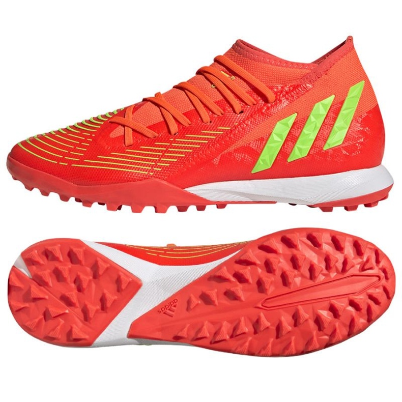 Adidas Predator Edge.3 Tf GV8536 skor röd apelsiner och röda