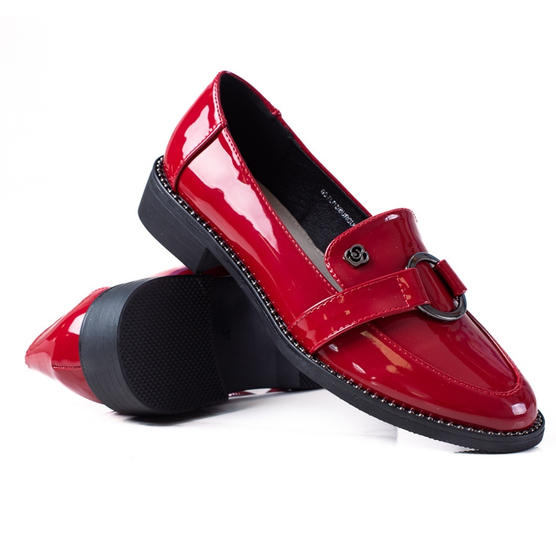 SHELOVET Eleganta loafers röd