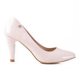 SHELOVET Eleganta pumps på stolpen beige