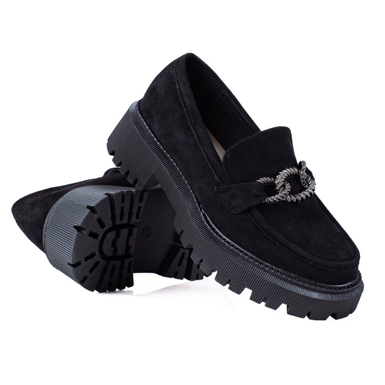 SHELOVET Loafers på plattformen svart