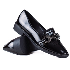 SHELOVET Eleganta loafers svart