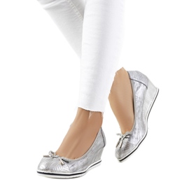Silver wedge sneakers Blance