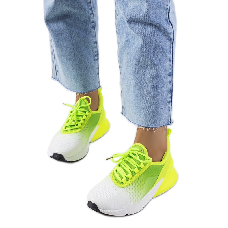 Green Glaner sport sneakers vit grön