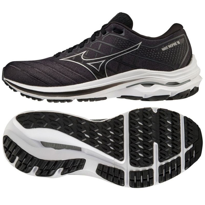 Mizuno Wave Inspire 18 M löparskor J1GC224404 svart