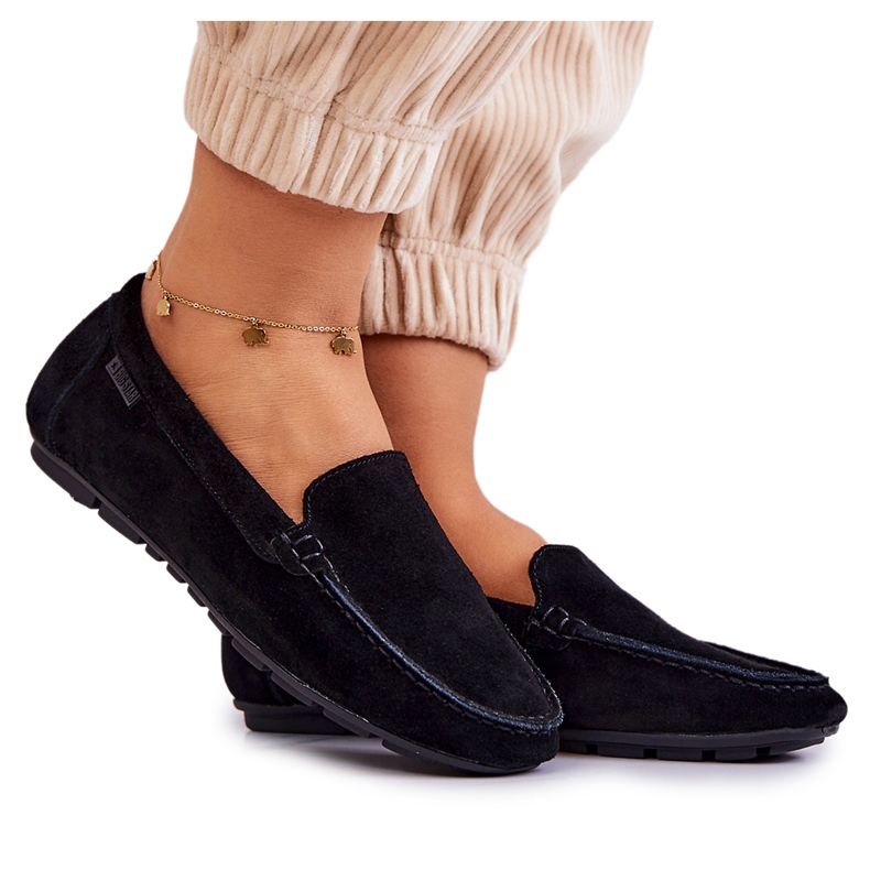 Dam Loafers i mocka Big Star JJ274654 Svart
