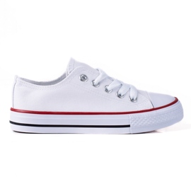 Barnsneakers med snörning Vico vit