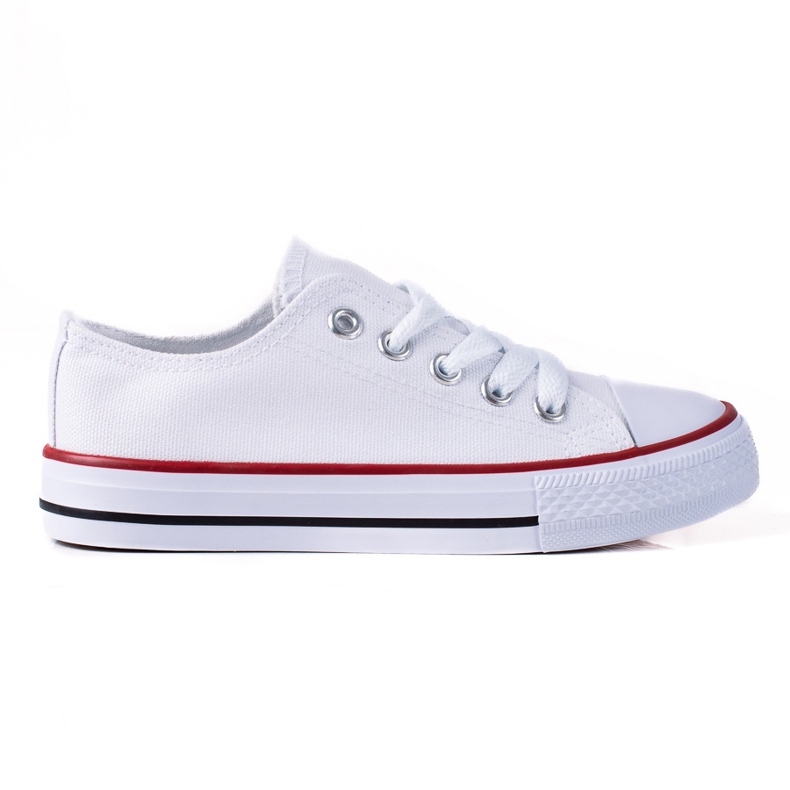 Barnsneakers med snörning Vico vit