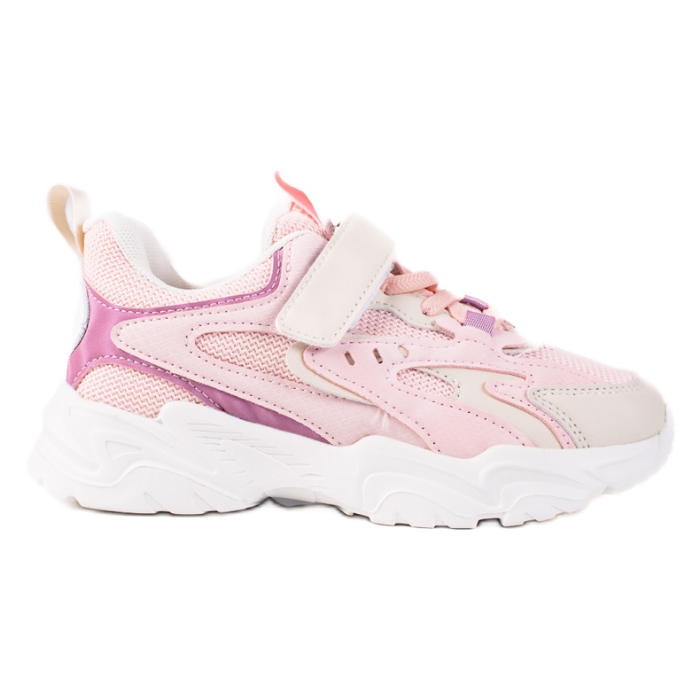 Shelovet barnsneakers på en tjock sula rosa