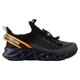 Vico barnsportskor, tvåfärgat material svart