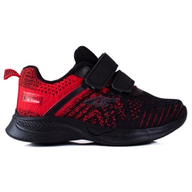 Shelovet boys sneakers rött och svart material röd