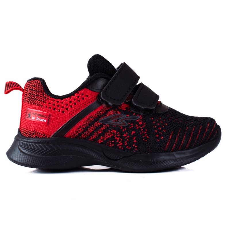 Shelovet boys sneakers rött och svart material röd