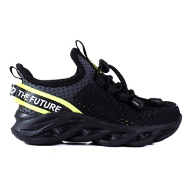 Vico barnsportskor, tvåfärgat material svart grå