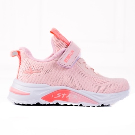 Vico flicksneakers, tyg på tjock sula rosa