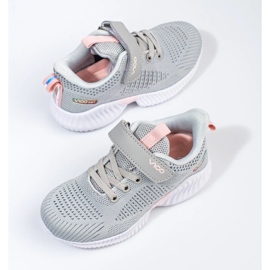 Vico barns genombrutna ljusgrå sneakers