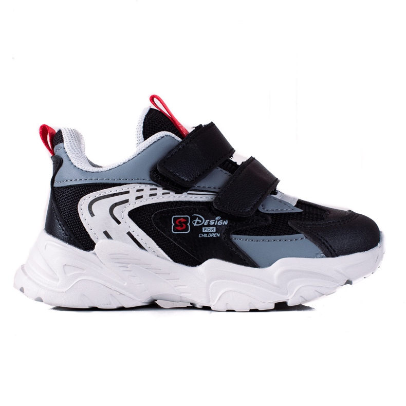 Shelovet boys sneakers med en tjock sula svart