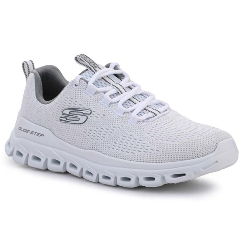 Skechers Glide Step Fasten Up White M 232136-WHT vit grå