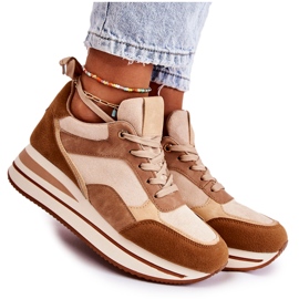 PS1 Sportskor i mocka för kvinnor Brun-Beige Elisse