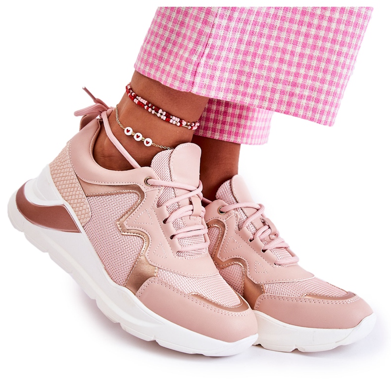 PG1 Fashionabla sneakers för kvinnor Rosa Allie