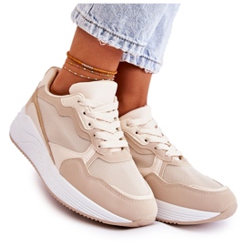 PG1 Klassiska damsneakers Beige Salema