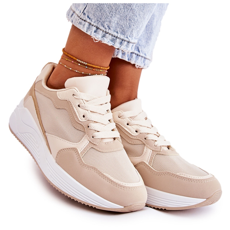 PG1 Klassiska damsneakers Beige Salema