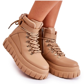 FB3 Moderiktiga ankelstövlar för kvinnor Beige La Blanca