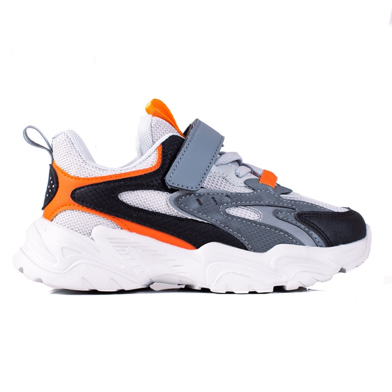 Shelovet pojksneakers på en tjock grå plattform mångfärgad