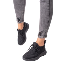 Shelovet svarta sneakers för kvinnor