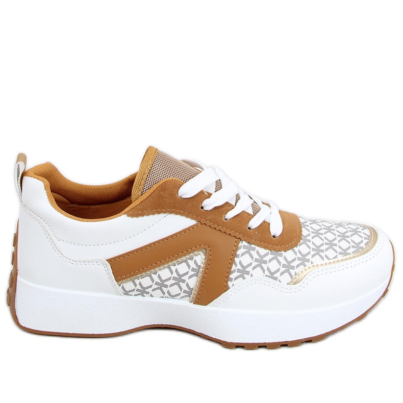 Akira White Trainers vit brun