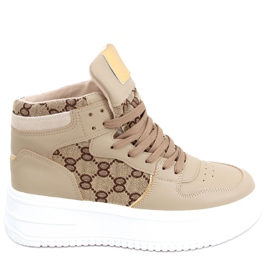 Axel Khaki high-top sneakers beige brun