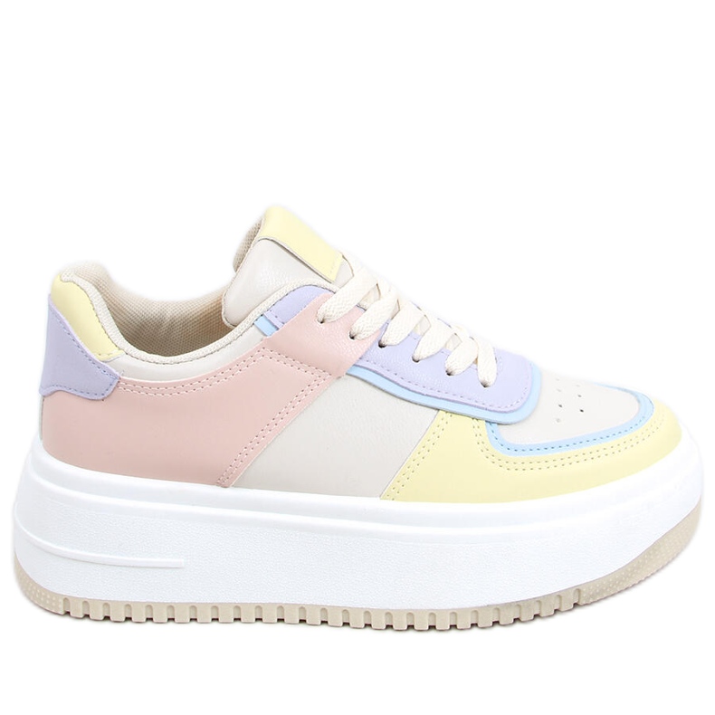 Dhara Yellow damsneakers vit blå rosa mångfärgad gul